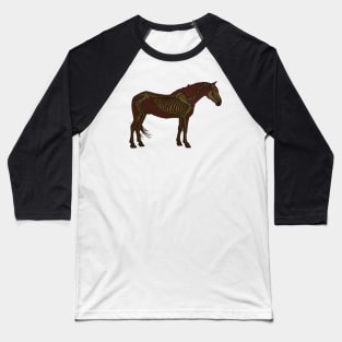 Horse Skeleton Baseball T-Shirt